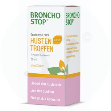 BRONCHOSTOP Guaifenesin 10% akut Hustentropfen 50 ml