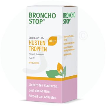 BRONCHOSTOP Guaifenesin 10% akut Hustentropfen 100 ml