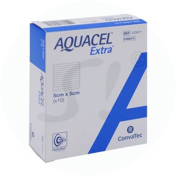 Aquacel Extra Wundauflage 10 Stk. 5 x 5 cm