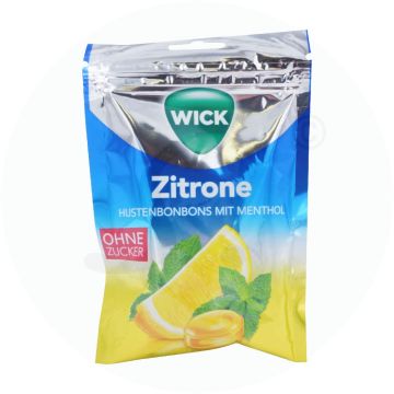 WICK ohne Zucker Zitrone + Menthol 72 g 
