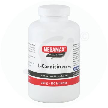 Megamax L-Carnitin Tabletten 1000 120 Stk.