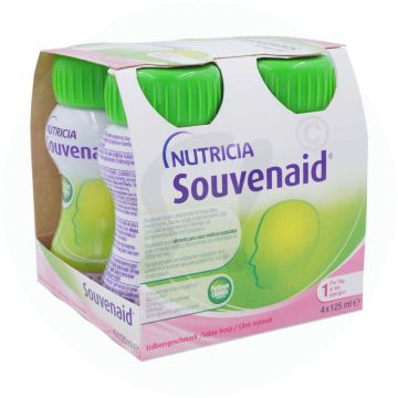 Nutricia Souvenaid 125 ml Vitalflasche 4 Stk. Erdbeer