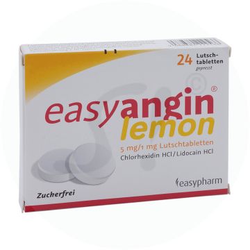 easyangin® 5mg/1mg Lutschtabletten Lemon 24 Stk.