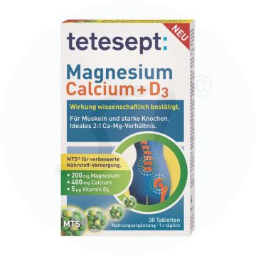 Tetesept Magnesium + Calcium 500 + D3 Tabletten 30 Stk.