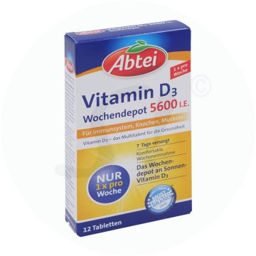 Abtei Vitamin D3 Wochendepot 12 Stk.