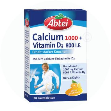 Abtei Calcium 1000 + D3 Osteo Vital Kautabletten 30 Stk.