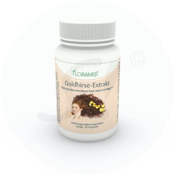 Floramed Goldhirse Extrakt - Haut, Haare, Nägel – 60 Kapseln