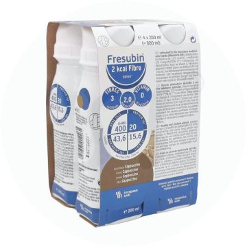 Fresubin 2 kcal Fibre DRINK 4 Stk. Cappuccino