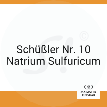 Schüßler Nr. 10 Natrium Sulfuricum Doskar 400 Stk. D 6 Tabletten