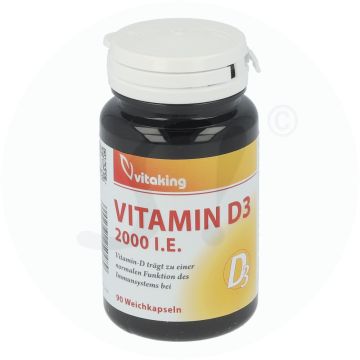 Vitaking Vitamin D3 Kapseln 90 Stk. 2000IE