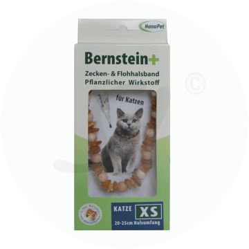 Hanupet Bernsteinkette Katze 1 Pkg. XS