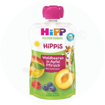 Hipp Hippis Waldbeeren in Apfel-Pfirsich - Thilo Tiger 100 g