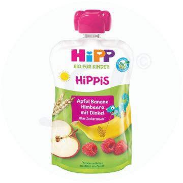 Hipp Hippis Apfel-Banane-Himbeere mit Vollkorn - Ingo Igel 100 g