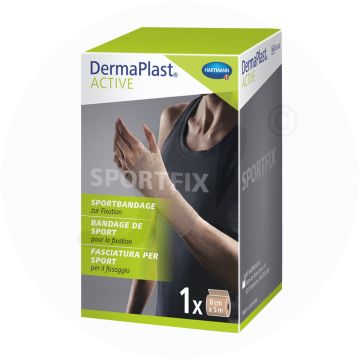 DermaPLAST ACTIVE Sport Fix Kurzzugbinde beige 8cm x 5m