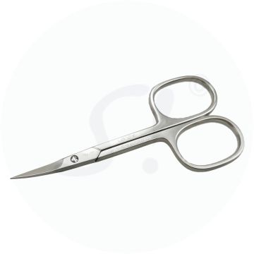 Nagel- und Hautschere gebogen vernickelt 9 cm