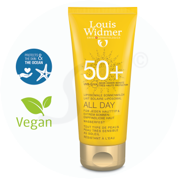 Louis Widmer All Day Sonnenmilch 50+ leicht parfümiert 100 ml