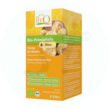 LivQ flüssige Bio-Bier-Hefe Maca 14 Stk.