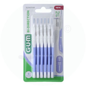 Gum Bi-Direction Interdentalbürsten 0.9 mm 6 Stk. 