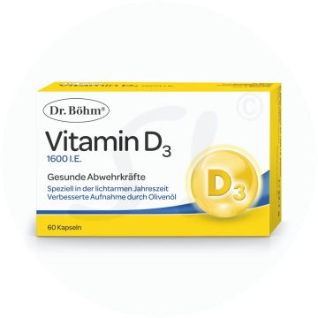 Dr. Böhm Vitamin D3 1600I.E. Kapseln 60 Stk.