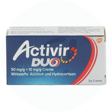 Activir Duo Creme 50 mg/g + 10 mg/g 2 g 