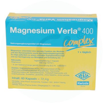 Magnesium Verla 400 Kapseln 60 Stk.