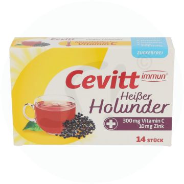 Cevitt Immun Heißer Holunder zuckerfrei 14 Stk.