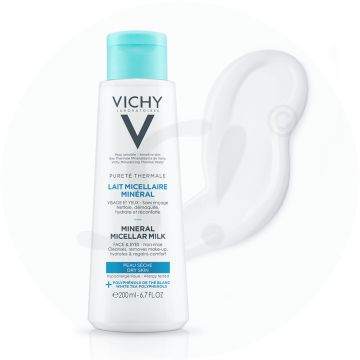 VICHY Pureté Thermale Mineral Mizellen Reinigungsmilch für trockene Haut 200 ml
