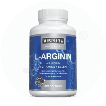 L-Arginin 750 mg + Piperin Kapseln 360 Stk.