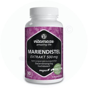 Mariendistel Extrakt 500 mg Kapseln 90 Stk.