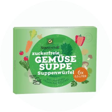Sonnentor Gemüsesuppe Suppenwürfel zuckerfrei 66 g BIO