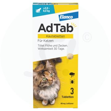 AdTab Kautabletten 48 mg für Katzen 3 Stk.