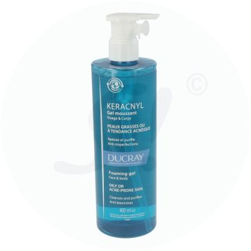 Ducray Keracnyl schäumendes Waschgel 400 ml