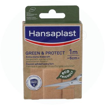 Hansaplast Green & Protect 1 m x 6 cm Pflaster 1 Pkg.