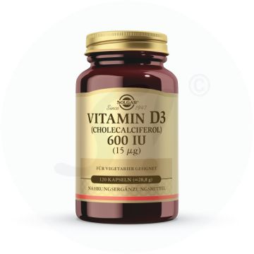 Solgar Vitamin D3 (Cholecalciferol) 600 IU (15 μg) Kapseln 120 Stk.