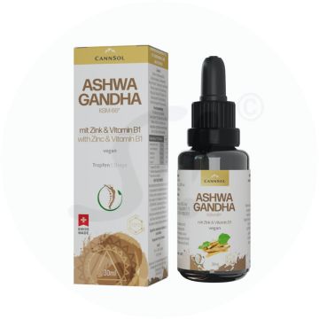 CannSol Ashwagandha mit Zink und Vitamin B1 Tropfen 30 ml