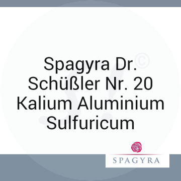 Spagyra Dr. Schüßler Nr. 20 Kalium Aluminium Sulfuricum Spagyra D 12 Globuli 20 ml