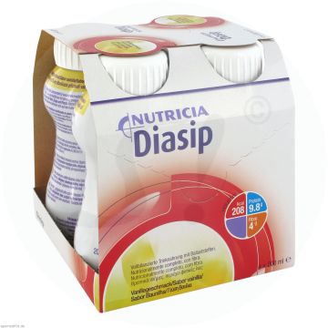 Nutricia Diasip 200 ml Vitalflasche 4 Stk. Vanille