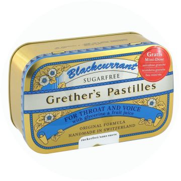 Grethers Pastillen Blackcurrant zuckerfrei 440 g 