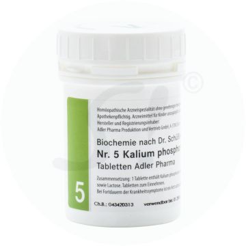 Schüßler Nr. 5 Kalium Phosphoricum Adler Pharma 250 g D 6