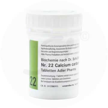Schüßler Nr. 22 Calcium Carbonicum Adler Pharma 100 g D 12
