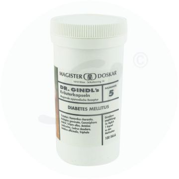 Mag. Doskar Dr. Gindls Kräuterkapseln 100 Stk. Nr. 5 Diabetes Mellitus