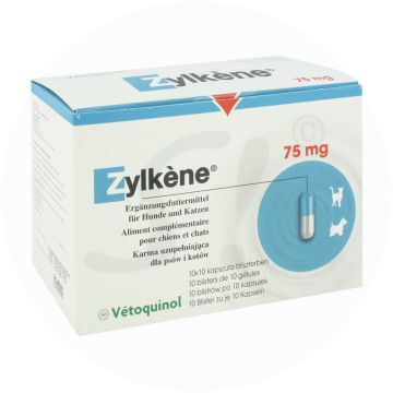 Vétoquinol Zylkène Pulver Ergänzungsfuttermittel 100 Stk. Hund/Katze 75