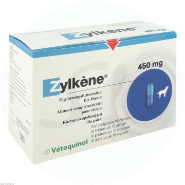 Vétoquinol Zylkène Pulver Ergänzungsfuttermittel 100 Stk. Hund 450