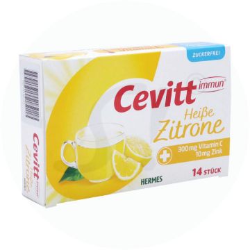 Cevitt Immun Heiße Zitrone zuckerfrei 14 Stk.