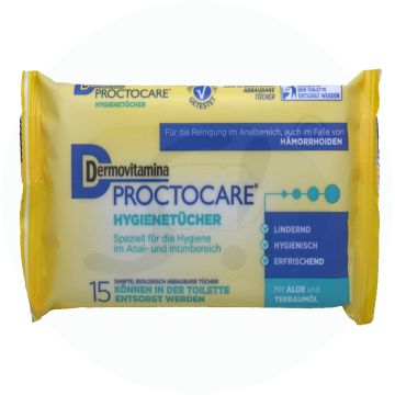 Dermovitamina Proctocare Hygienetücher 15 Stk.