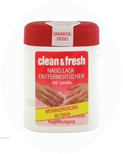 Clean & Fresh Nagellack-Entfernungs-Tücher 40 Stk.