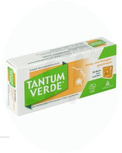 Tantum Verde 3 mg Pastillen mit Honig- und Orangengeschmack 20 Stk.