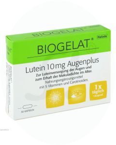 Biogelat Lutein 10 mg Augenplus Kapseln
