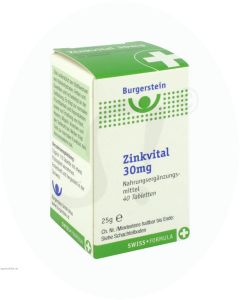 Burgerstein Zinkvital 30 mg Tabletten 40 Stk.