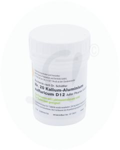 Schüßler Nr. 20 Kalium Aluminium Sulfuricum Adler 100 g D 12 Kautabletten